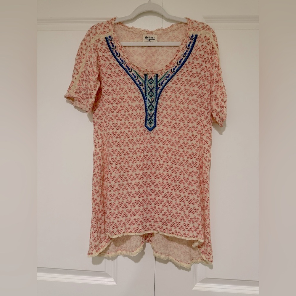 Anthropologie Holding Horses Aron Enbroidered Tunic Size S